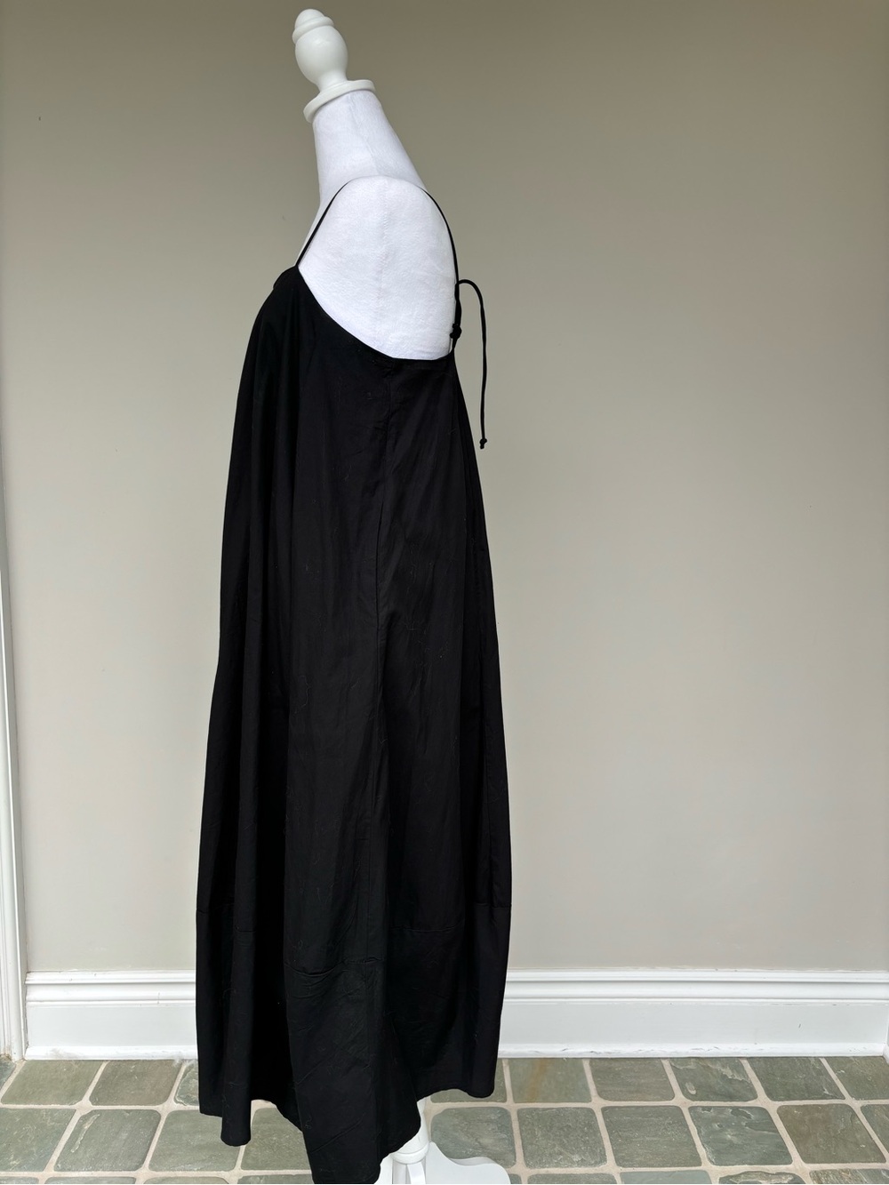 Free People Black Midi Slip Dress with Spaghetti Straps - Picture 2 of 6
